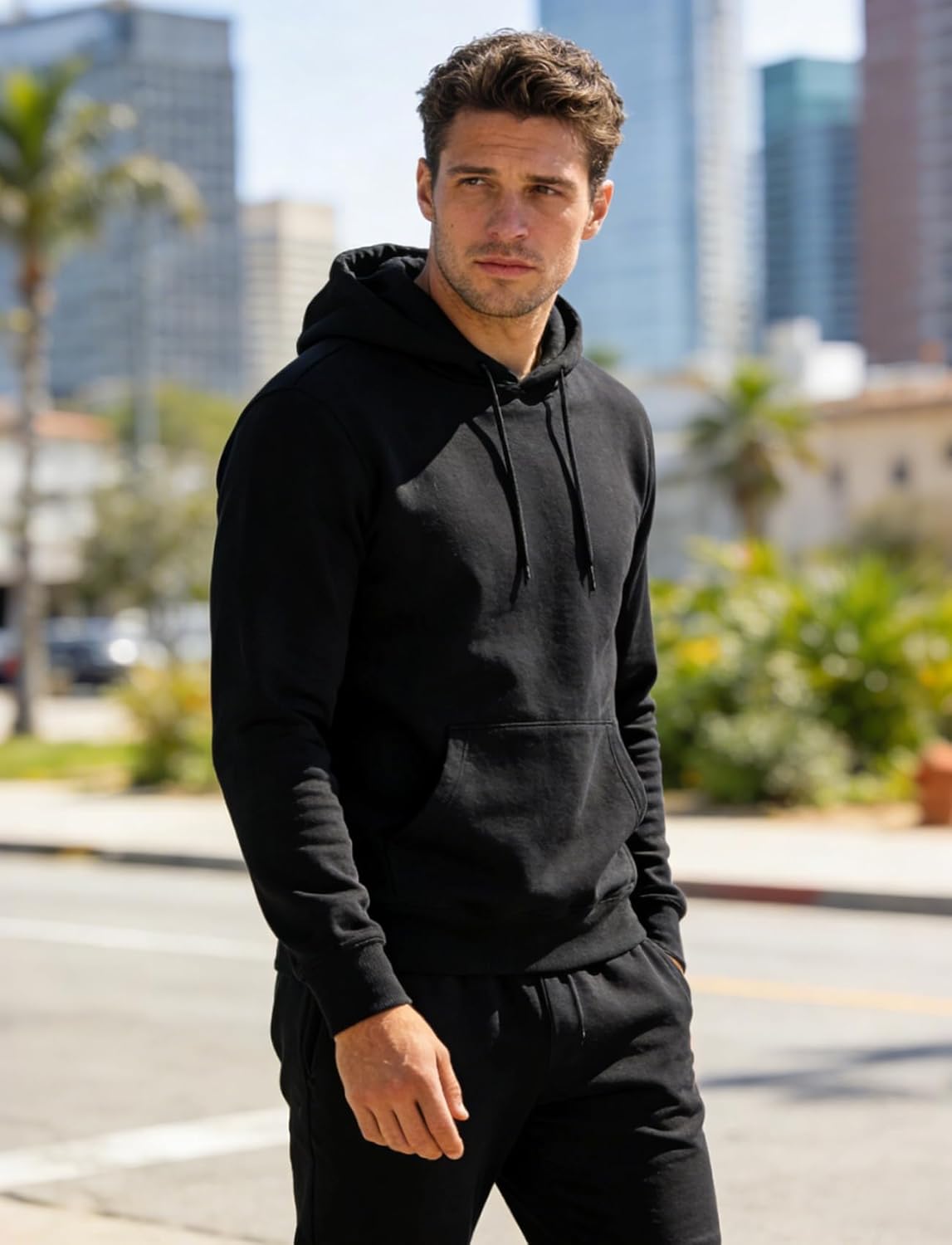 Men's Tracksuits 2 Piece Hoodie and Sweatpants Set Fleece Sweatsuits Casual Athletic Jogging Suit for Men - Image 3