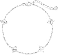 FUNEIA Dainty 14K Gold Plated Stackable Charm Bracelets for Women - Heart Butterfly Evil Eye Clover, Waterproof Tarnish-Free Jewelry Gifts