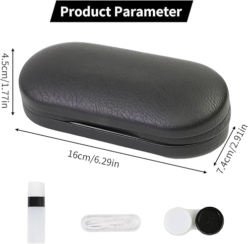Miniatura 3 de Estuche para lentes de contacto 2 en 1 y estuche para lentes de contacto para mujeres, hombres y niños, carcasa rígida de doble cara, soporte de