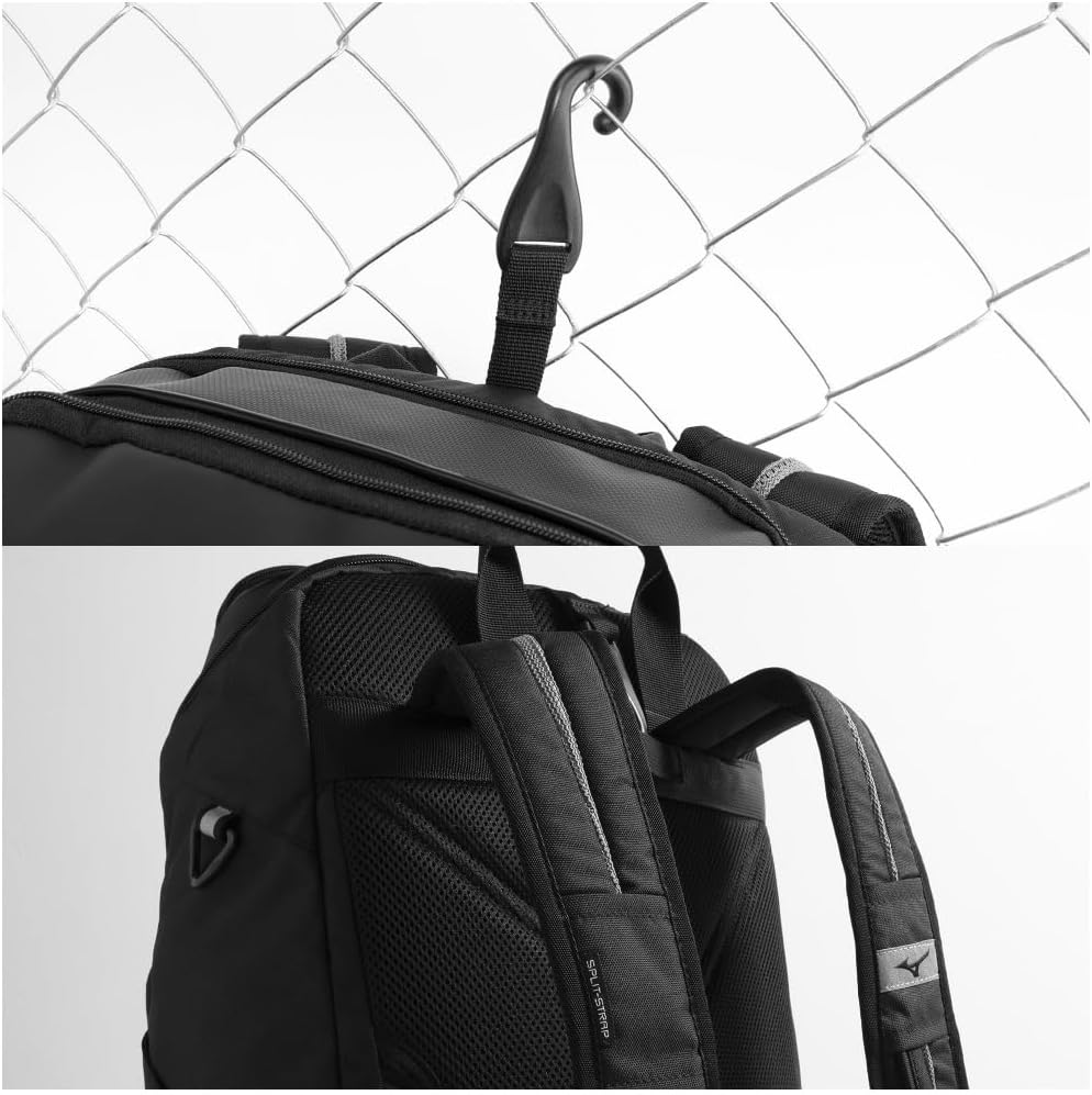 Mizuno SS Team Bag 35, Black, L 11.8 x W 10.6 x H 22.0 inches (30 x 27 x 56 cm)