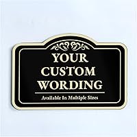 Custom Carved Personalized Aluminum Metal Sign for Driveway - Waterproof Composite 10x7 Inch Charcoal Design