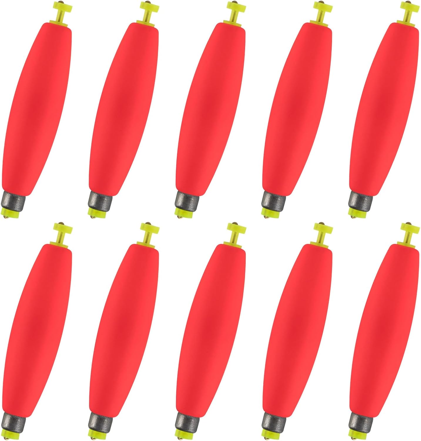 Alwonder Pack de 10 Boyas de Pesca, Boyas Ponderadas de Espuma EVA para Pescar, Color Rojo miniatura 8