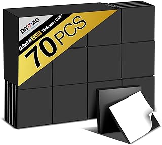DIYMAG Adhesive Magnetic Squares, Flexible Sticky Magnetics Tape (Each 20x20x2mm), Magnet Sheets with Adhesives for Crafts, Photos and Storage, Easy to Peel & Stick-70Pcs