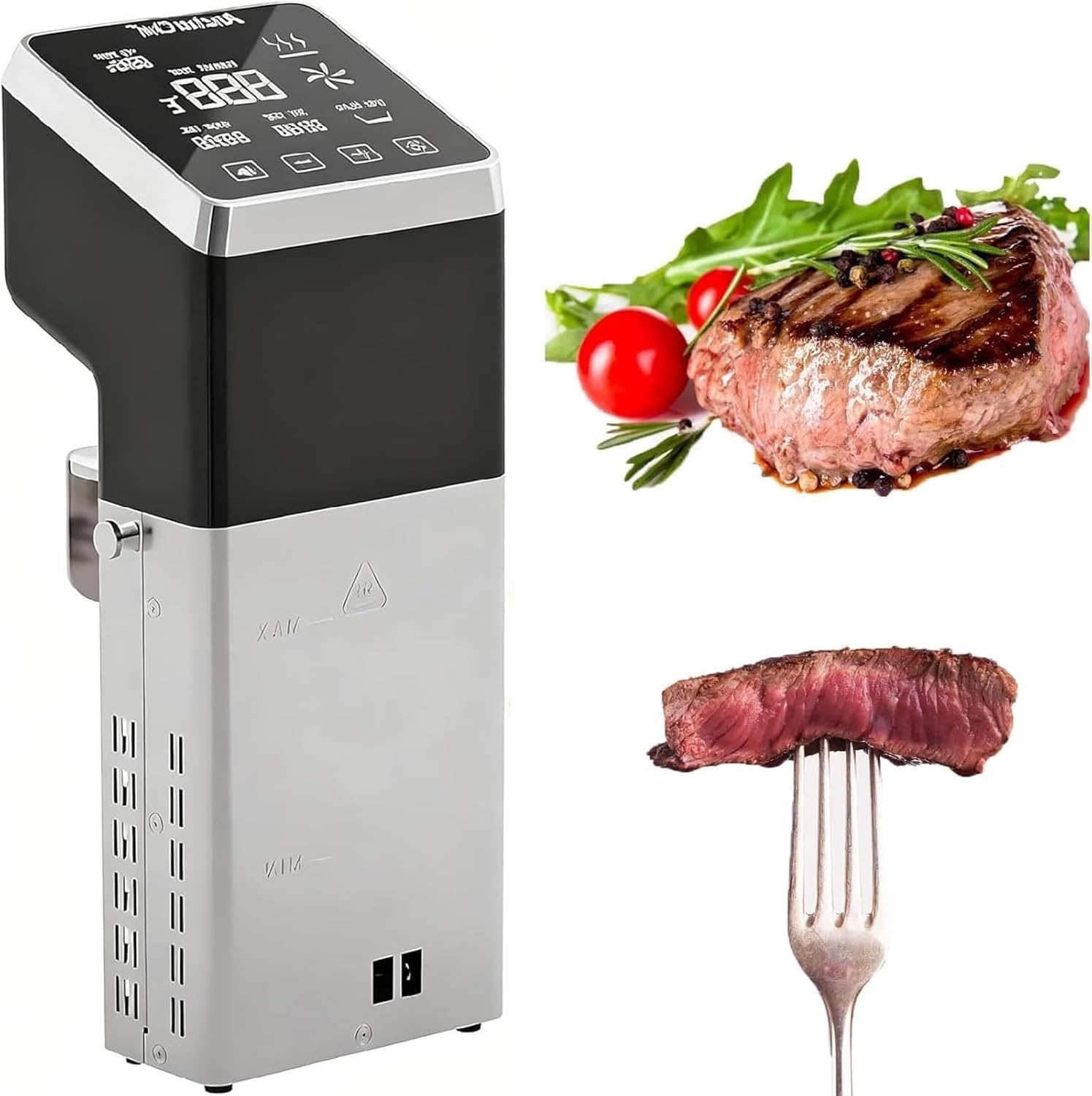 Machine Sous Vide 1600 W 70 L, Cuiseur Professionnel Étanche IPX7, Thermoplongeur À Chauffage Rapide Avec Minuterie, Contrôle Précis De La Température, Cuisson Basse, Acier Inoxydable