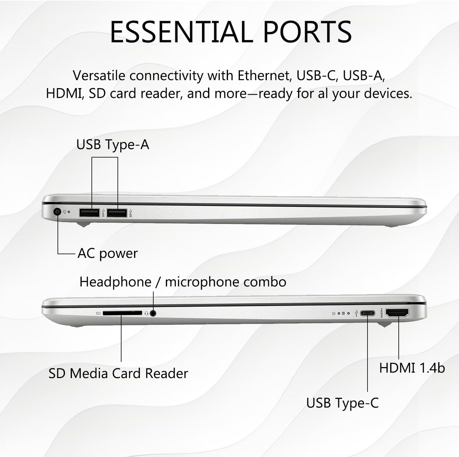 HP 15 Business Laptop with Microsoft Office | Powerful Intel Quad-Core Processor | 15.6" Anti-Glare LED Display | 8GB DDR4 RAM | 512GB M.2 SSD | Wi-Fi 5 | Windows 11 Pro | WOWPC USB