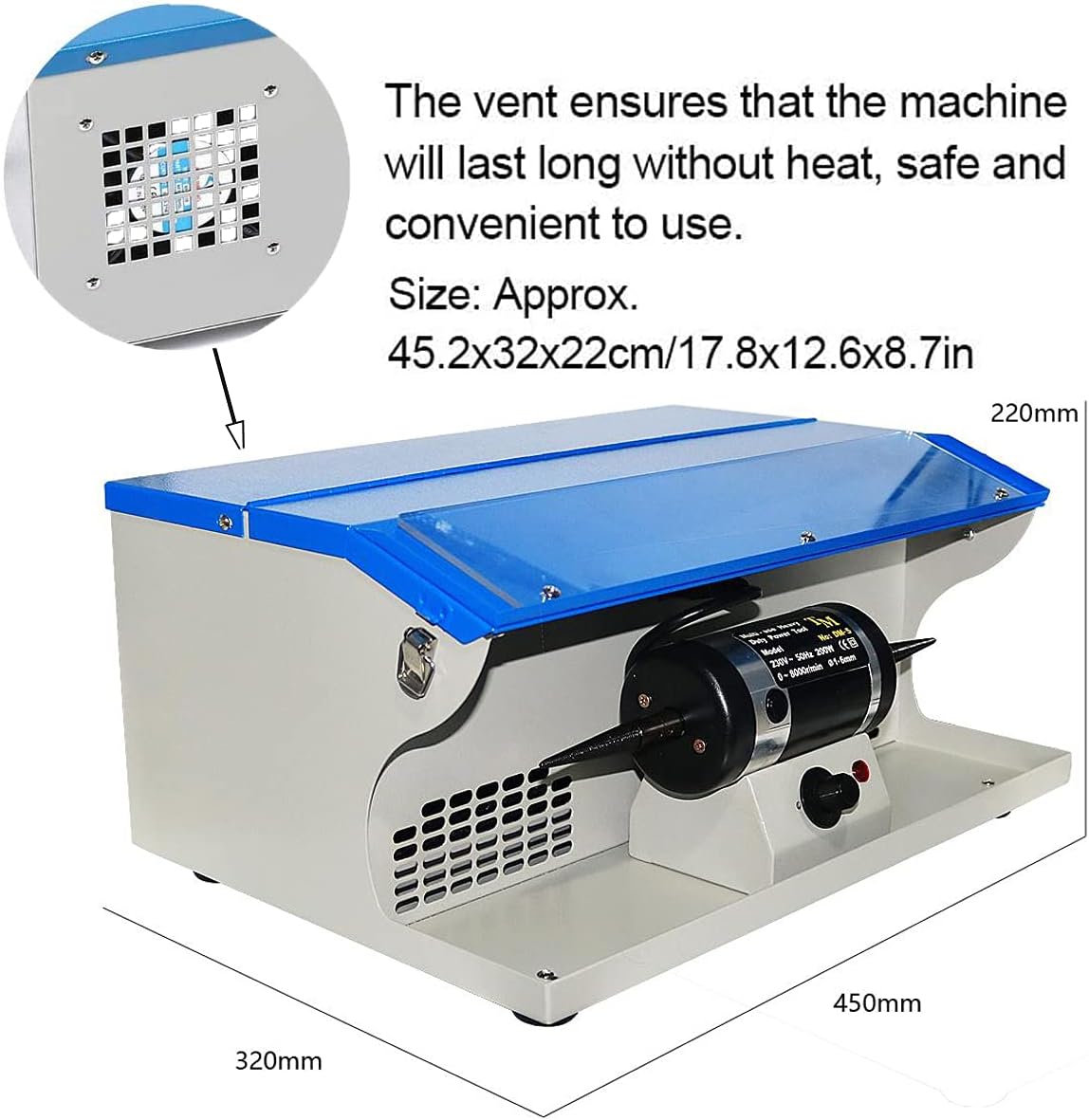 Polishing Buffing Machine for Jewelry Polishing Tool with Dust Collector Light Low Noise Table Top 200W 110V Jewelry Buffer Polisher Machine : Arts, Crafts & Sewing