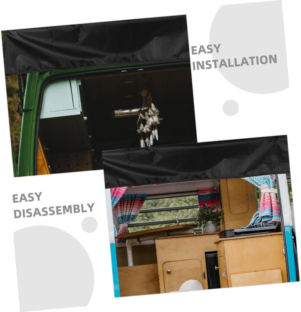 Healifty Car Awning Camping Retractable Rv Sunshade Oxford Weatherproof Protects Rvs Temporary Shelter for Outdoor Activities