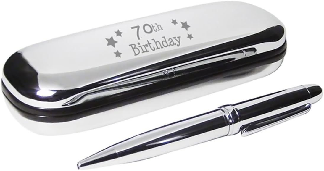 70th Birthday Pen & Box Novelty Present Gift School Stationary Amazon
