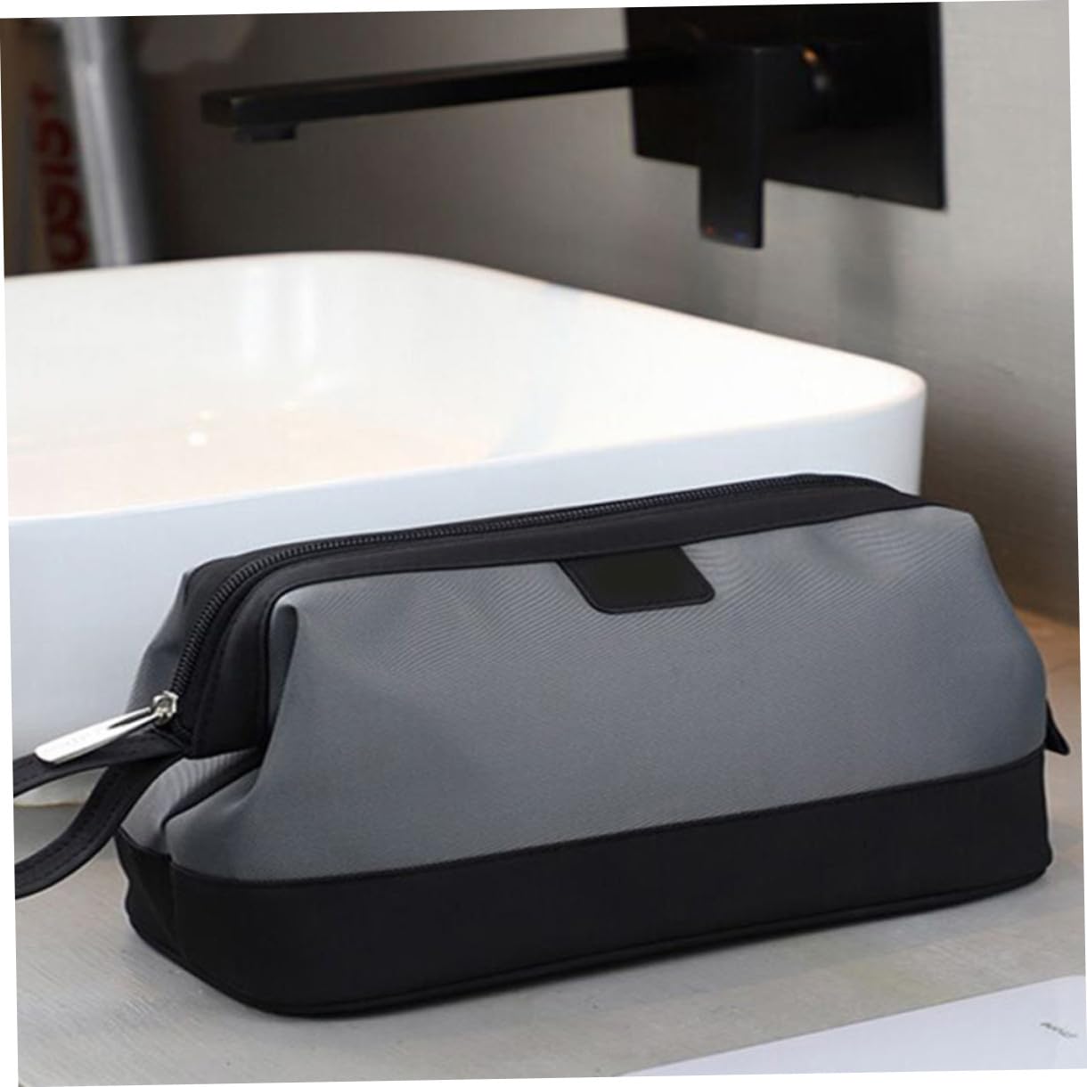 Gatuida Bolsa de Aseo para Hombre Neceser de Viaje Multifuncional con Duradera Compacto y Ligero para Cosméticos y Kit de Higiene Gris