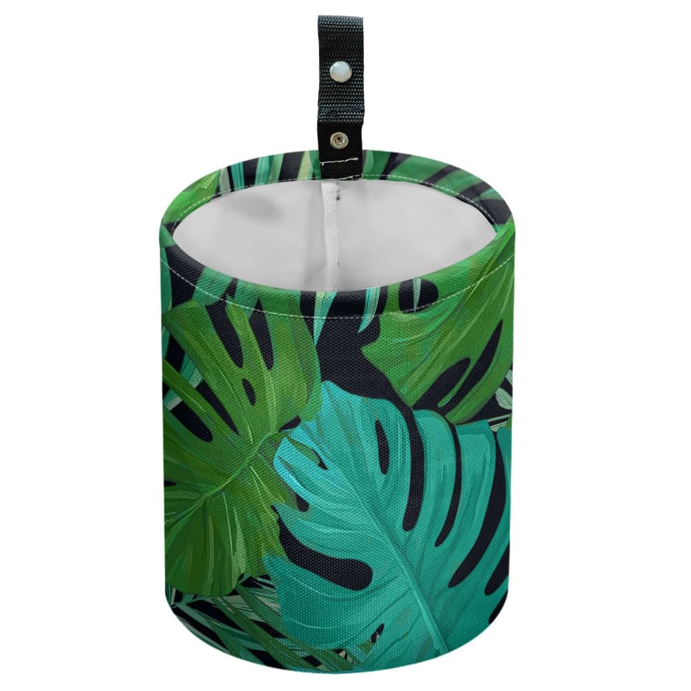 Branches Dandelions Car Trash Can Butterfly Waterproof Garbage Can Car Seat Back Hanging Trash Bag Portable Camping Garbage Bin Storage Bag Collapsible Trash Container for Vehicle Kitchen