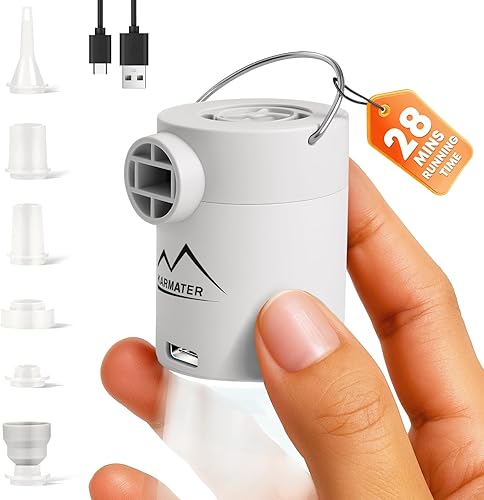 Bomba de aire inflable portátil para piscina, 5 kPa, actualización eléctrica de campamento, viajes, mini bomba de inflado para inflables, colchón de