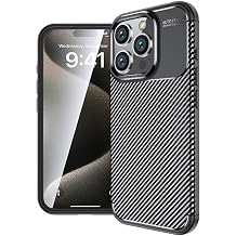 Apple iPhone 16 Pro Max Uyumlu Kamera Korumal , Karbon Tasar m, Silikon K l f, Siyah