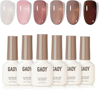 GAOY Esmalte de uñas de gel color marrón rosa...