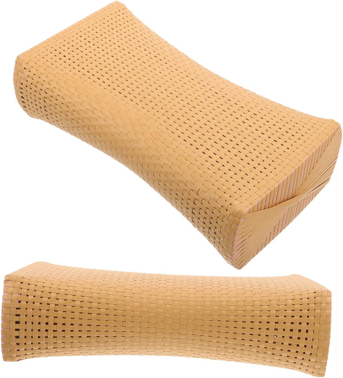 2pcs Cervical Neck Pillow Simulated Woven Sauna Room Pillow Home Supplies