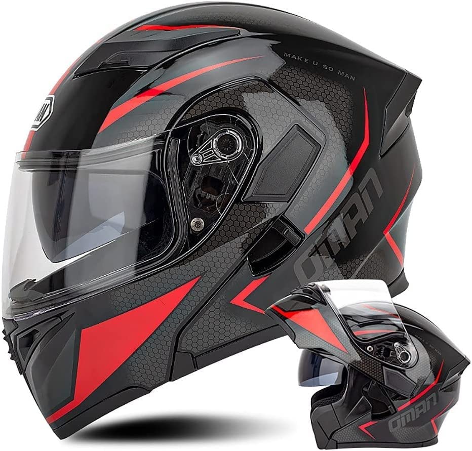 Casque de moto modulable homologué ECE en taille XXL pour adulte avec double visière