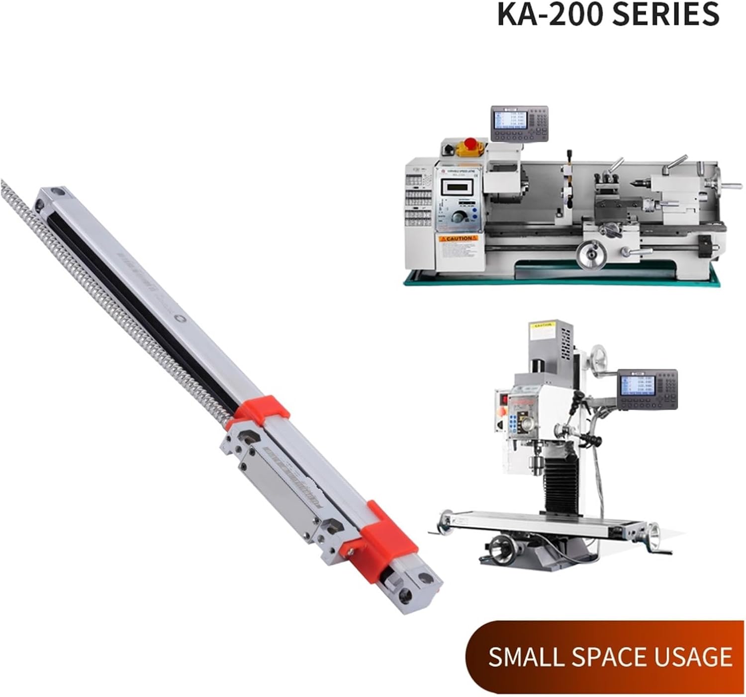 KA-200 16 * 16mm DRO Linear Scale KA200 120 130 140 150 160 170 180 190 200mm 0.005mm TTL Thin Optical Encoder Line，KA200 120mm 5U