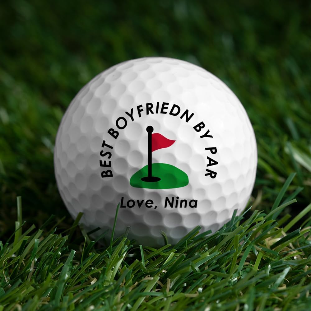 CALLIE Personalized Golf Ball Custom Golf Balls for Men Women Golf Lovers - Mothers Day Father's Day Birthday Gift with Flag Pattern Design