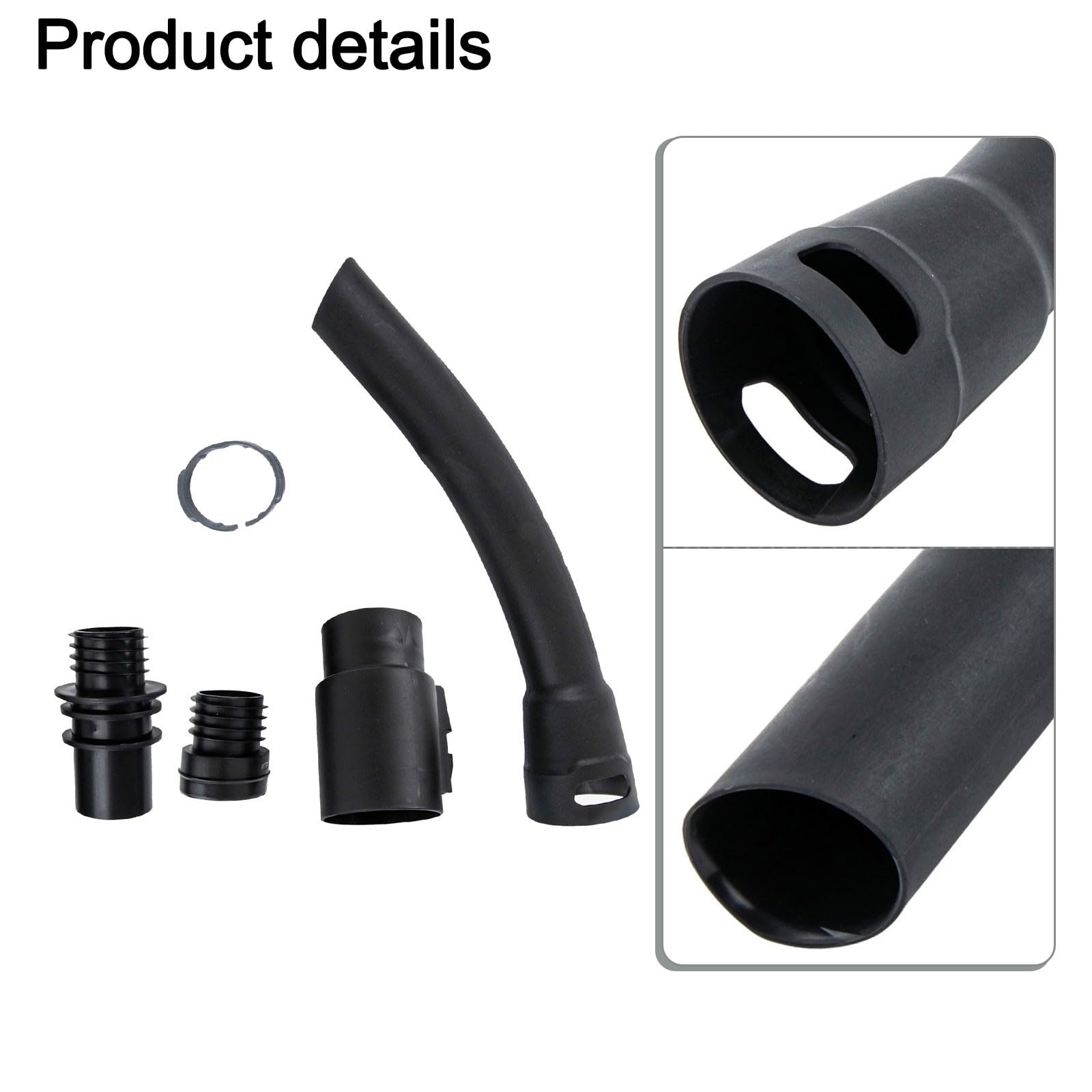 Karcher - Set di 4 connettori per tubi flessibili compatibili con aspirapolvere WD1, WD2, WD4, WD5, WD6, colore: nero