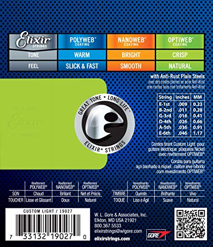 Cordes Elixir® pour guitare électrique avec revêtement OPTIWEB®, Custom Light (.009-.046) - Les Beatles, Paul McCartney, John Lennon, RIngo Starr, George Harrison Cordes Elixir® pour guitare électrique avec revêtement OPTIWEB®, Custom Light (.009-.046) – Image 3