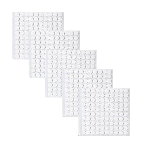 500 unidades de cinta adhesiva adhesiva de doble cara, puntos adhesivos transparentes extraíbles de 0.394 in0.39 pulgadas, cinta de pared para