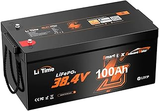 Litime 36V 100Ah Lithium Trolling Motor Battery with Blutooth 5.0&APP, Low-Temp Protection Built-in 100A BMS, 14000+ Deep Cycles LiPO4 Battery Perfect for Marine, Boats, Yachts