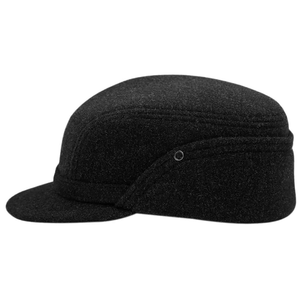 帽子 WOOL WASHED HUNTING - Black Sterkowski Sawyer Lumberjack Cap | Wool Hiking Cap for Men