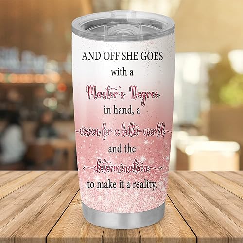 Miniatura 4 de Vaso personalizado con purpurina para graduación 2023 con tapa, nombre de foto personalizado, regalos de felicitaciones para ella y él, regalo de