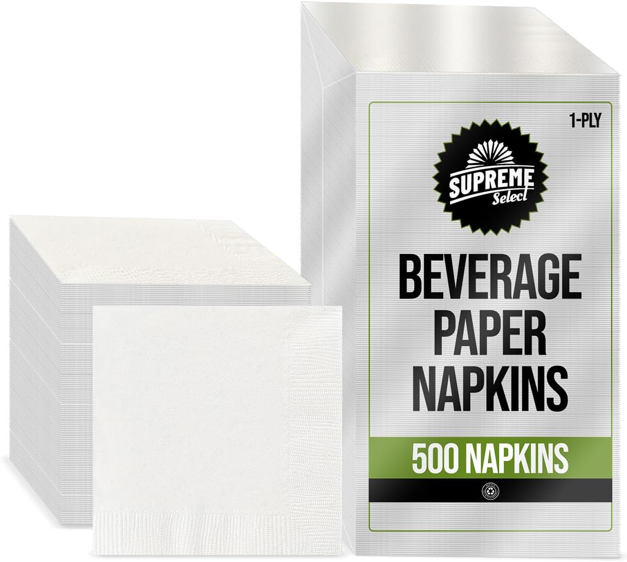 Supreme Select Disposable Beverage Napkins Square
