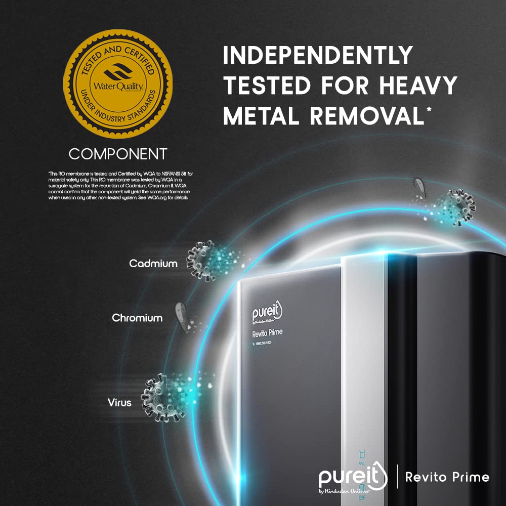 HUL Pureit Revito Prime RO+MF+Mineral+UV in-Tank | INR 1000 Off on Exchange | 7 stage | 8L Capacity | Upto 70% Water Savings | Suitable for Borewell, Tanker & Municipal Water | DURAViva | Black 4 61FS2HzgL8L. SL1000