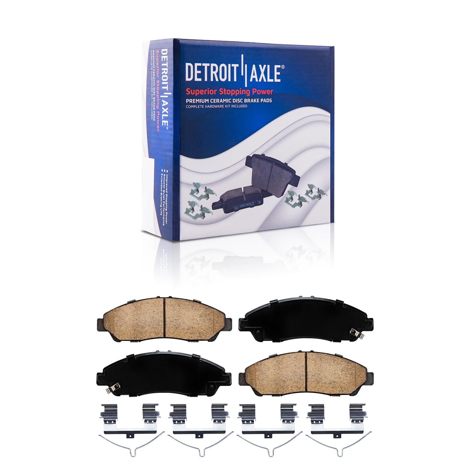 Detroit Axle - Front Brake Pads for 16-22 Honda Pilot 17-25 Ridgeline