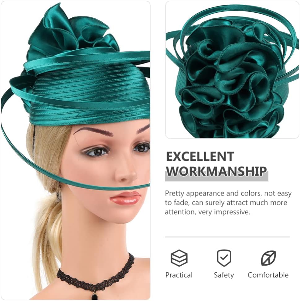 Beaupretty Fascinator Hat for Women Vintage 1920s Headband Hat Tea Party Pillbox Derby Hat Banquet Wedding Hat