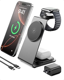 Intoval 3 in 1 Wireless Charging Station for Magsafe, Magnetic Charger for iPhone 16 15 14 13 12 Pro Max, Wireless Charger... Price In India