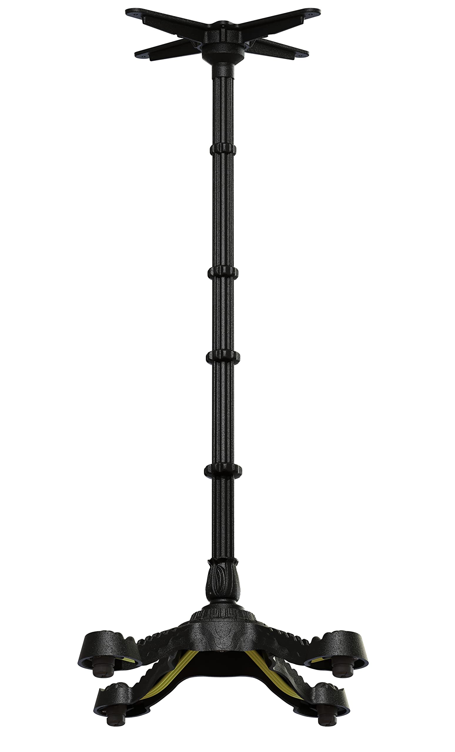 FLAT AUTO-ADJUST PX23 Self-Stabilizing Parisian Cast Iron Table Base | X-shaped | Bar Height | Accommodates Square Table Tops Up to 24