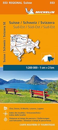Suisse Sud-Est - Michelin Regional Map 553: Maps