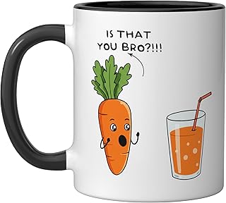 Is that you Bro Carrot lover fruit Carrots juice men women Ceramic Mug, Black/White