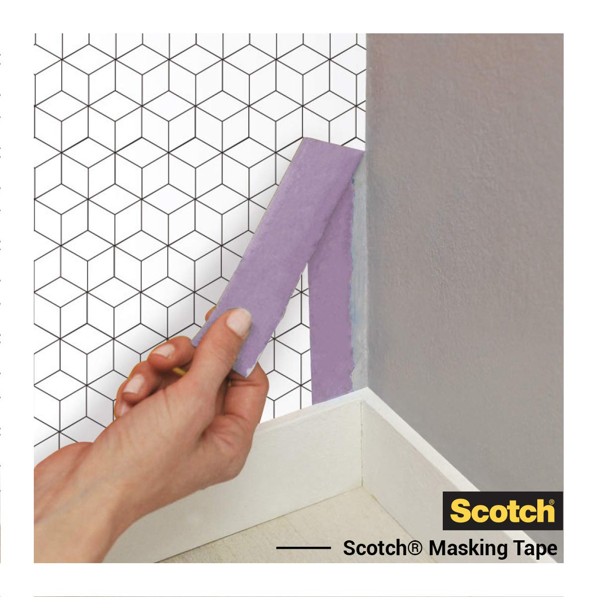 ScotchBlue Delicate Surface Advanced Masking Tape, 24 mm x 41 m, Super-Sharp Paint Lines, for Delicate Painting and Decorating Indoor, Painters Tape for Wallpaper and Furniture