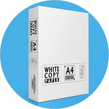 Roe Tenpo A4 Printer Paper, 500 Sheets, Smooth White Paper Finish, Compatible with Inkjet & Laser Printers - Ideal for Home & Office Use, Copying, Printing Flyers, Reports, and More-Packaging may vary