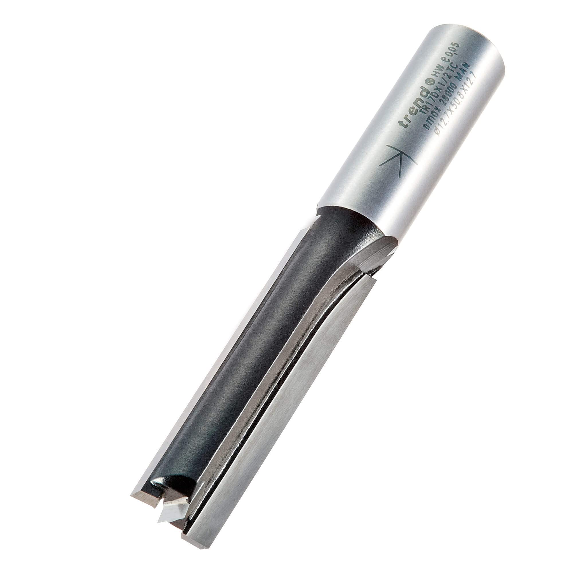 Trend Black Tr17d Two Flute Router Cutter With Centre Cut