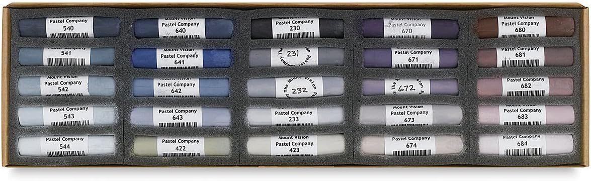 Mount Vision Pastel Company 25-Piece Thunderstorm Grey Set