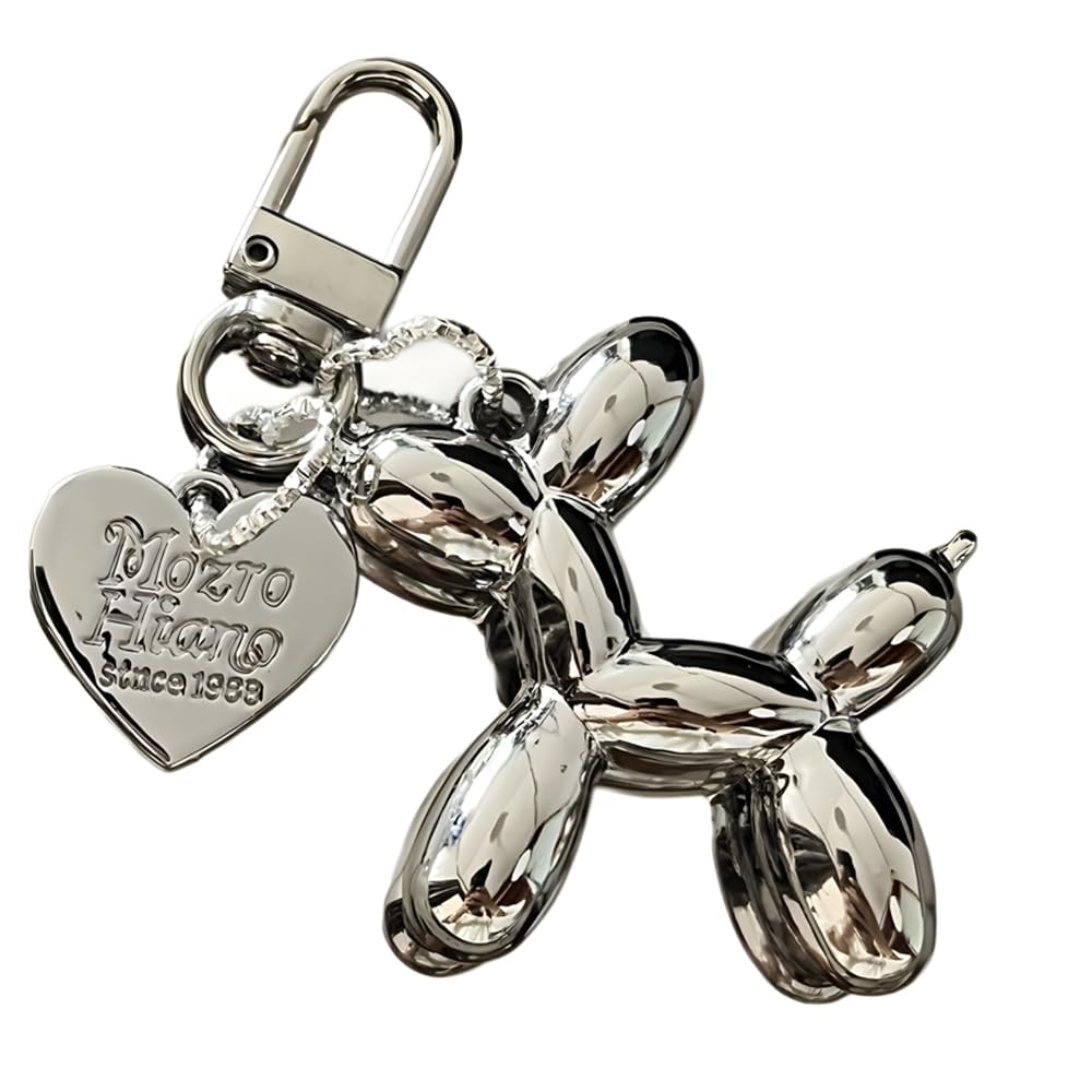 BeeGift Jelly Balloon Dog Design Keychain，Cute Colorful Key Chain Accessories Backpack Pendant for Women