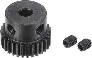 uxcell 4mm Bore 30T Mod 0.5 Pinion Gear 45# Steel Hardened Spur Diff Differential Gear Motor Gear, for RC Car