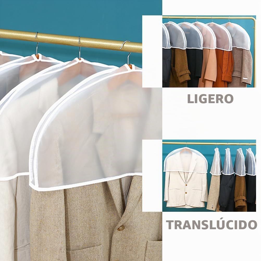 Cabilock 6 Piezas De Hombro Transparente Para Ropa Puede Cubrir Bolsa De Almacenamiento De Ropa Protector De Bolsas De Vestir Cubre Hombros El Plastico Familiar Viajar Uniforme