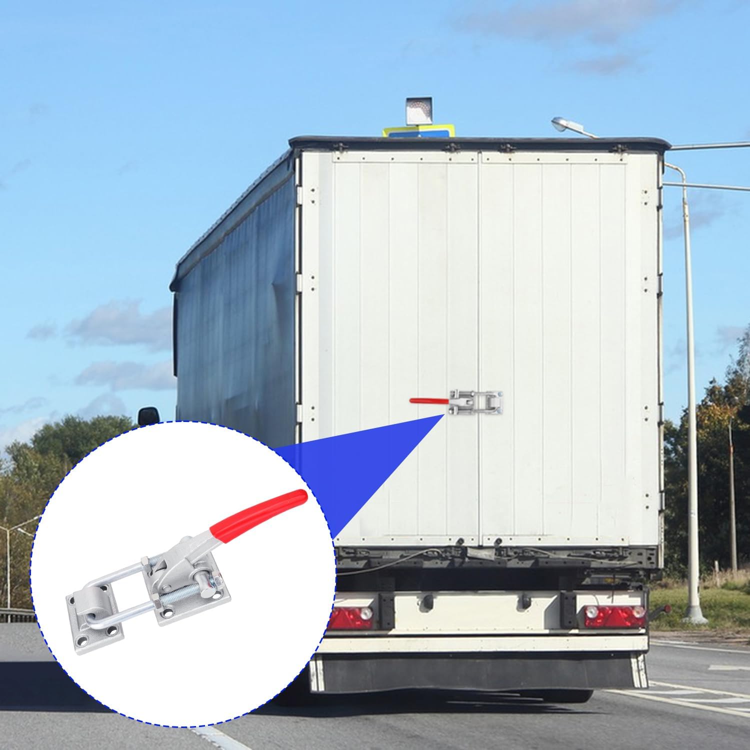 2 Pack Heavy Duty U-Hook Latch Clamp, 7720 lbs Capacity Adjustable U Hook Toggle Clamp, 40380 Toggle Clamp Latch, Adjustable Toggle Clamps with Threaded U-Bolt