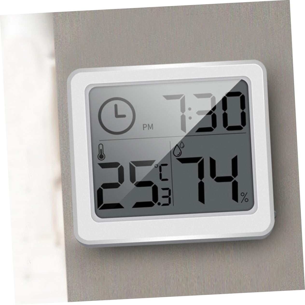 Mipcase 4 Pièces Thermomètre Domestique Thermomètre De Température Pour La Maison Thermomètre à Affichage De L'heure Thermomètres D'intérieur Thermomètre De Bureau Blanche Électronique