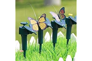 Solar/Battery Powered Flying Wobble Fluttering Hummingbird Butterfly (4 Pack)