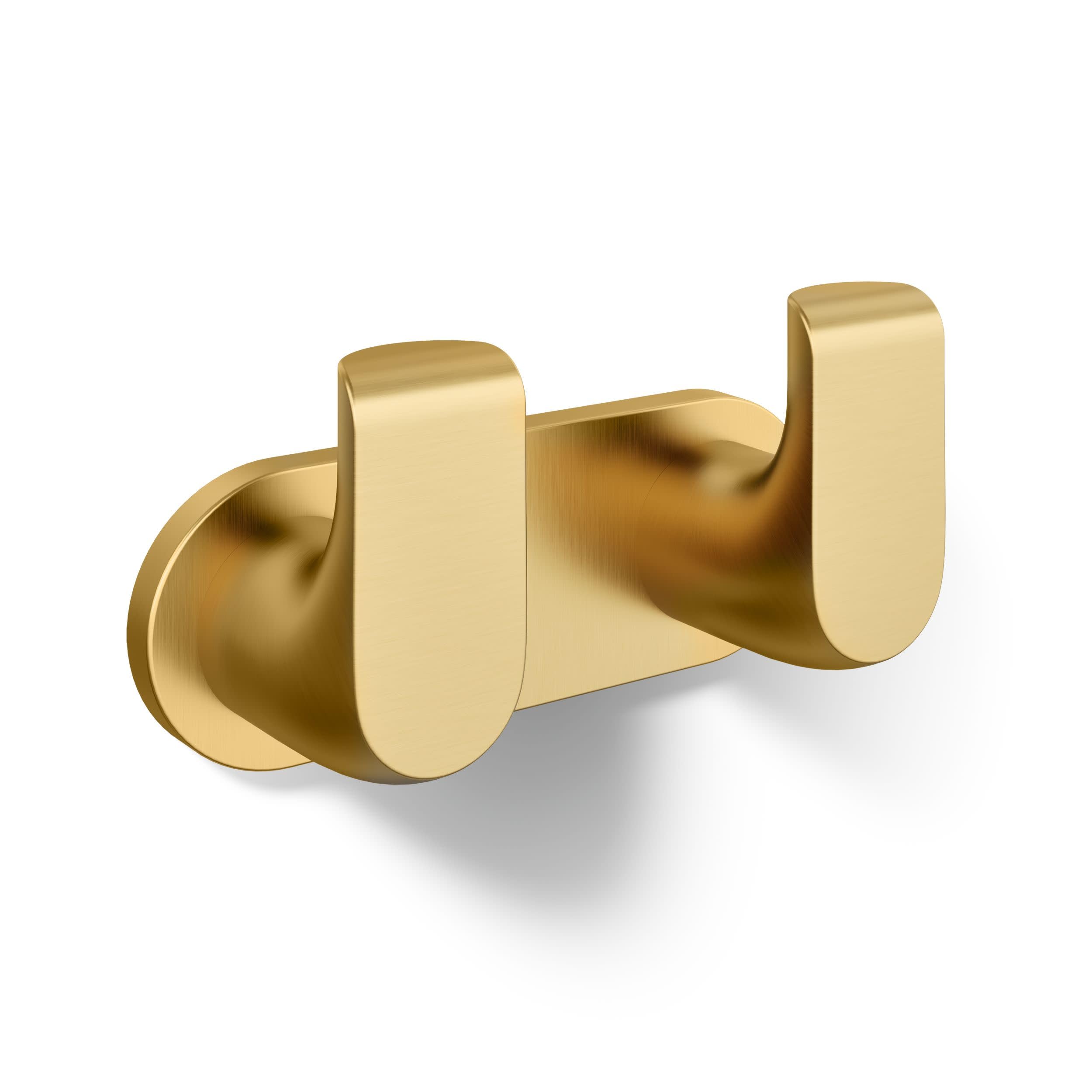 Porte-peignoir double Kohler Avid en laiton brossé pour salle de bain moderne