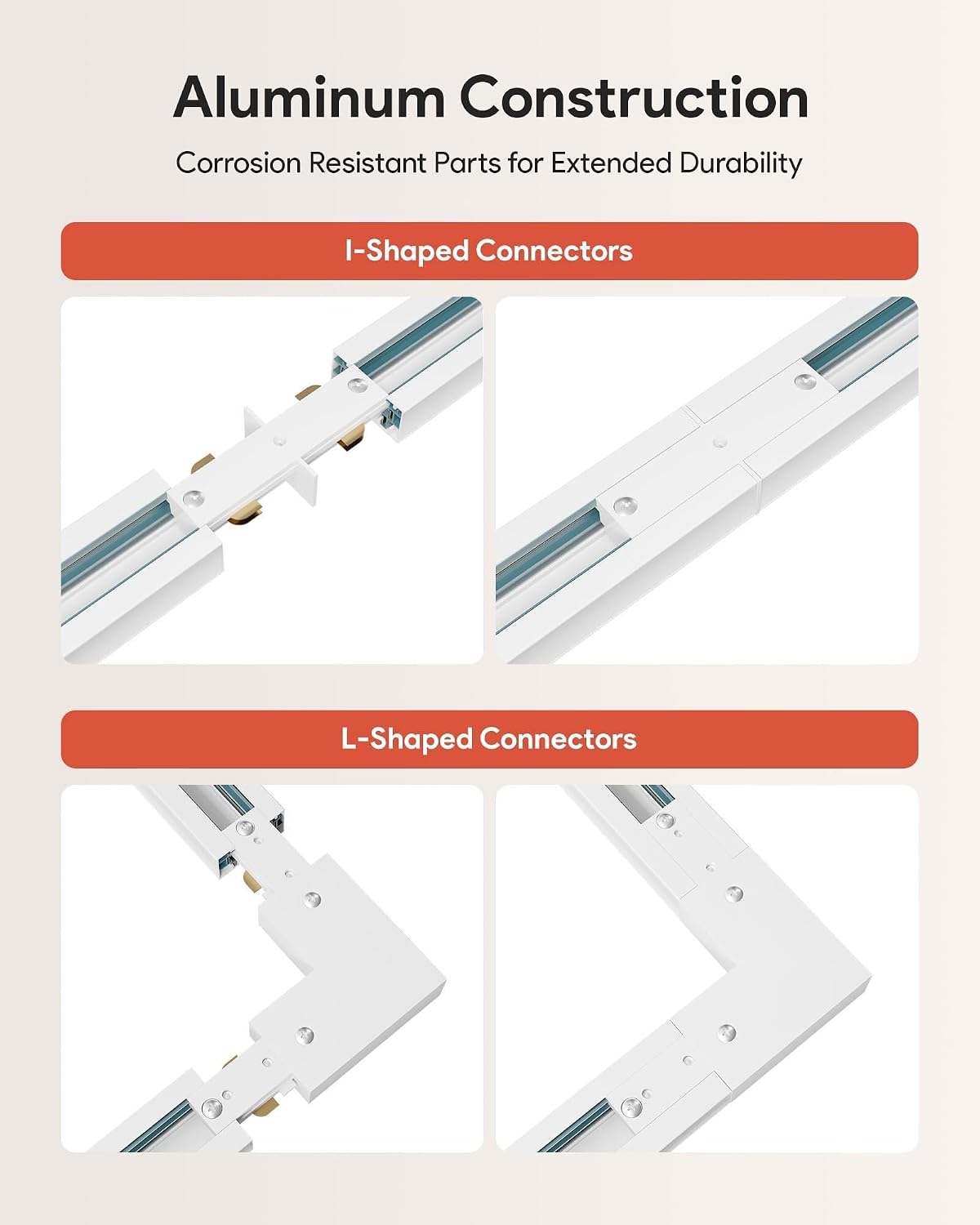 3-CCT LED Track Light Kit - Adjustable Rail System with Rotatable Spotlights for Hallway, Black Modern Ceiling Lighting(White,12-Lights)