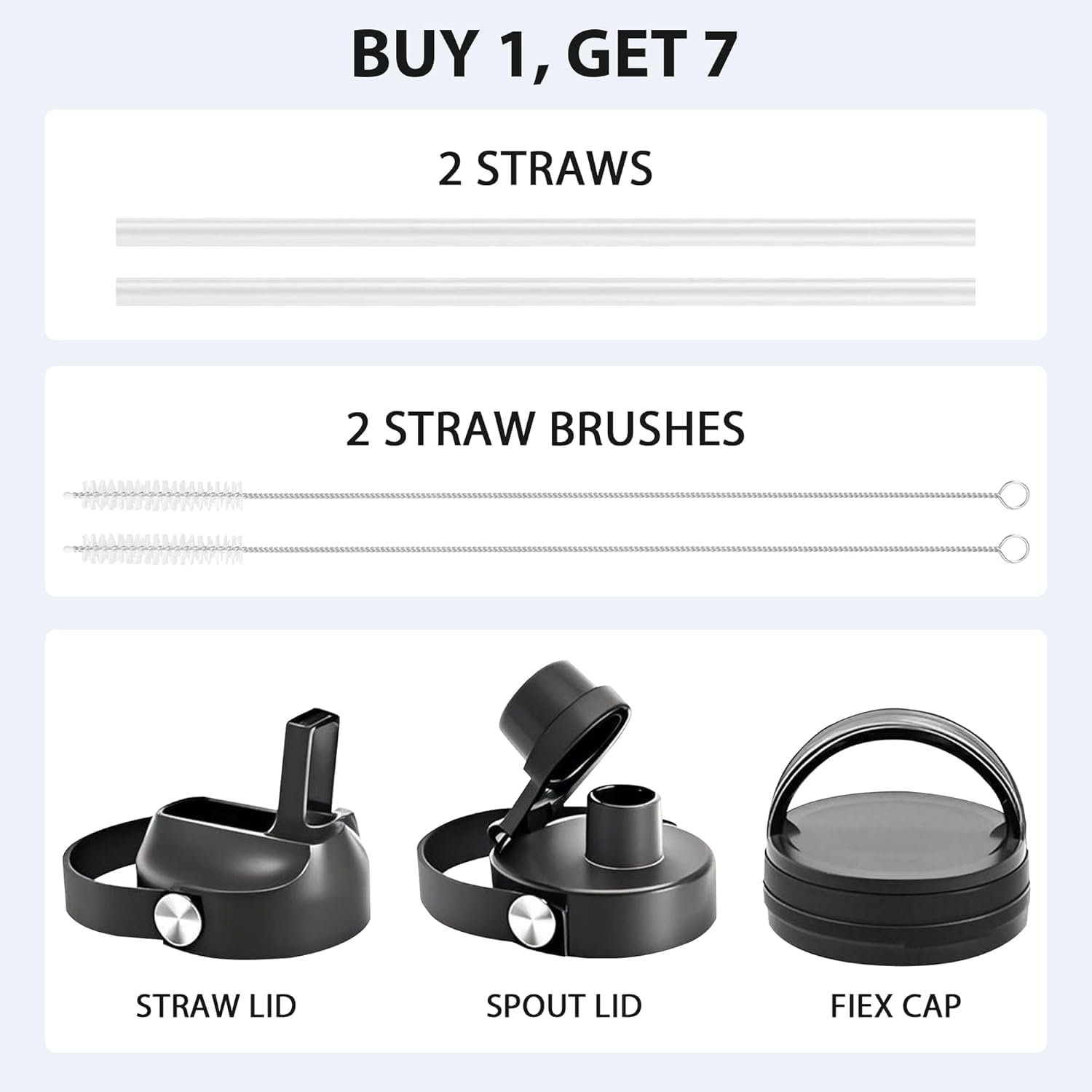 HYDROWION 40 oz Insulated Water Bottle, Car Water Bottle Holder - Double Wall Vacuum Insulated Travel Bottle with Straw Lid, Spout Lid and Flex Cap - Cold for 24H, Hot for 12H, Blue - Red - Image 4