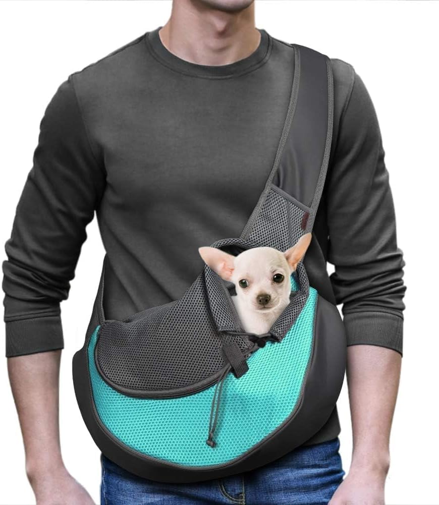 YUDODO Pet Sling Carrier for 5-9 lbs Small Dogs Cat Puppy Crossbody Carrier