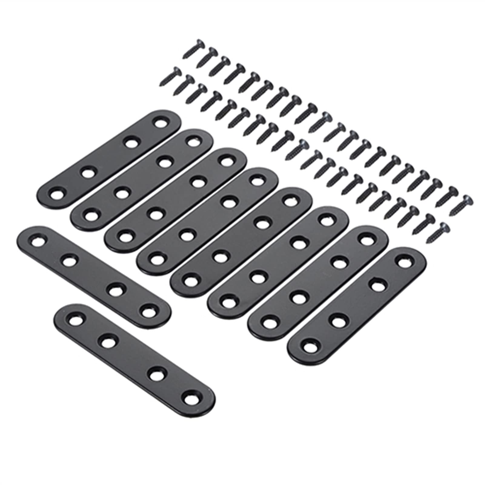28 équerres En L Noires + 168 Vis – Support D'angle Acier Inox Pour Bois, Finition Poudre